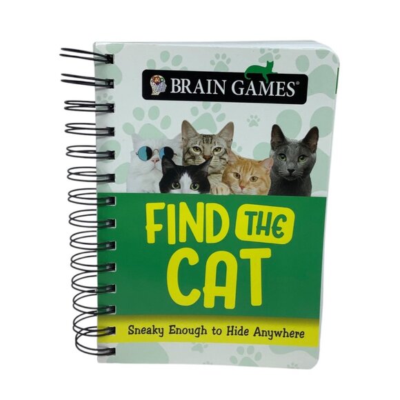 Brain Games Find The Cat Puzzle Book With Over 200 Cat Hiding Challenges - Picture 1 of 2